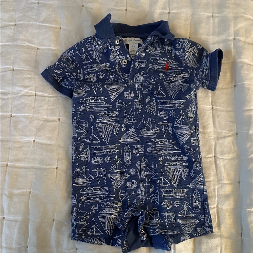 8 piece 12mo. Baby Boy Clothes Aquatic Theme (041) - Picture 10 of 16